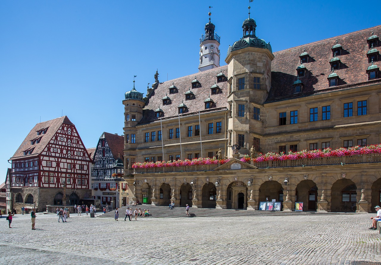 rothenburg of the deaf town hall marketplace free photo