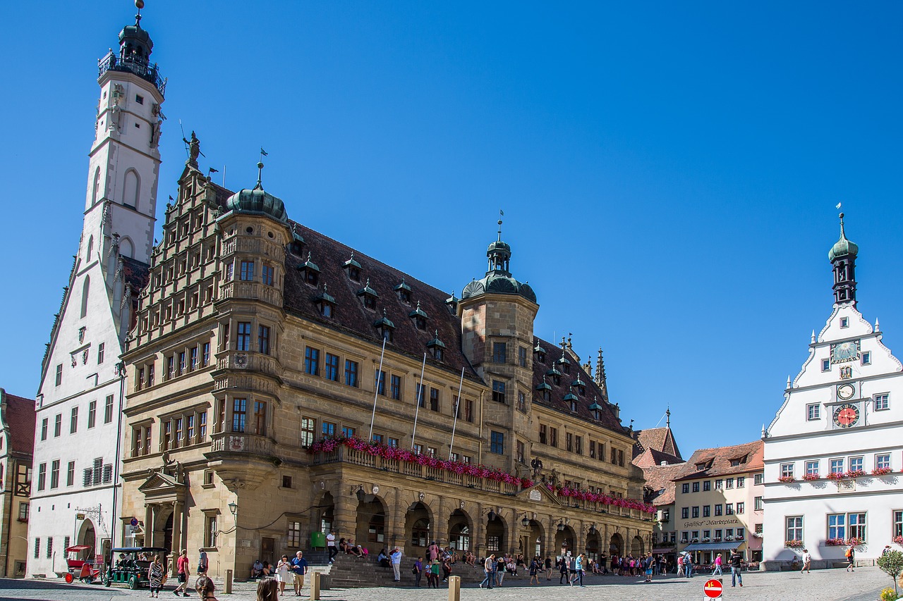 rothenburg of the deaf town hall marketplace free photo