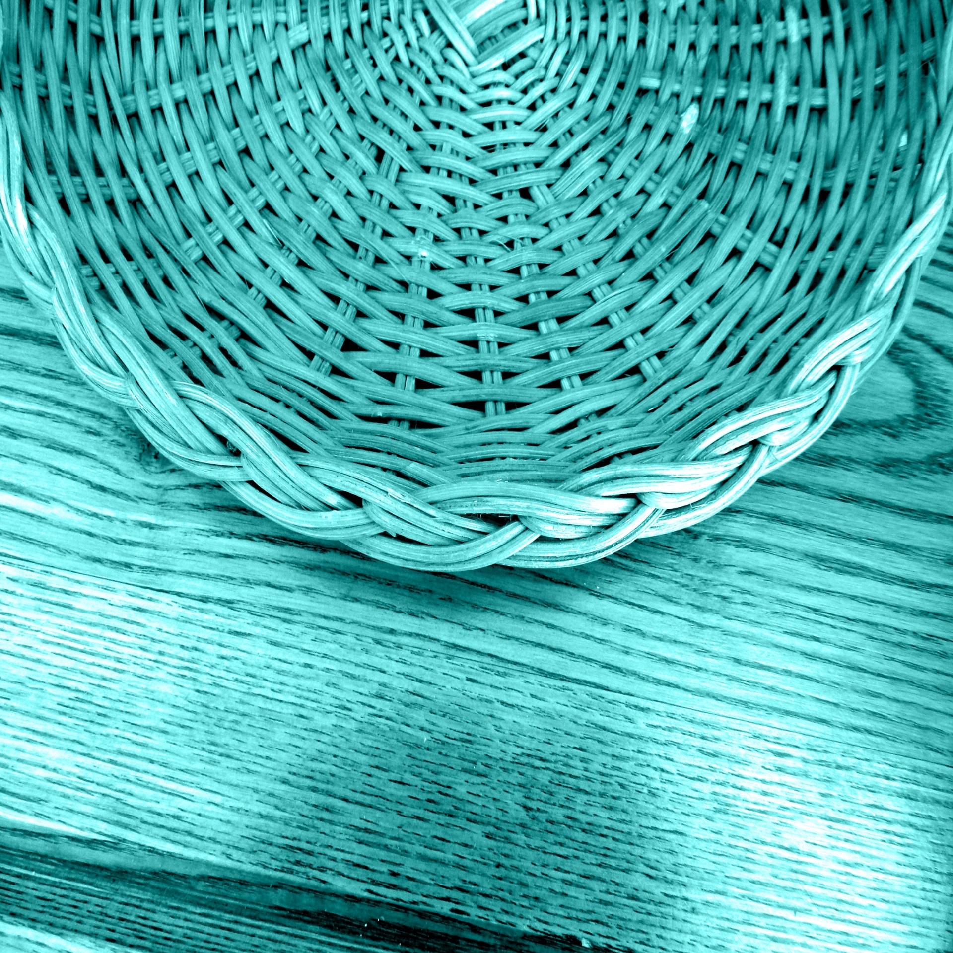 rattan basket wood table free photo
