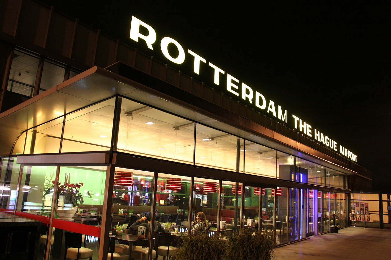 rotterdam the hague airport restaurant free photo