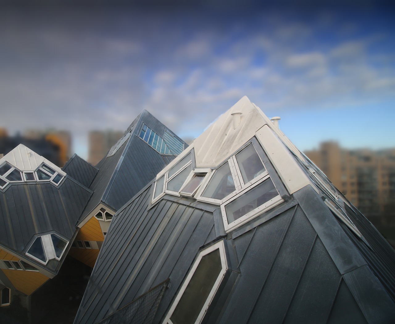 rotterdam cube houses real estate free photo