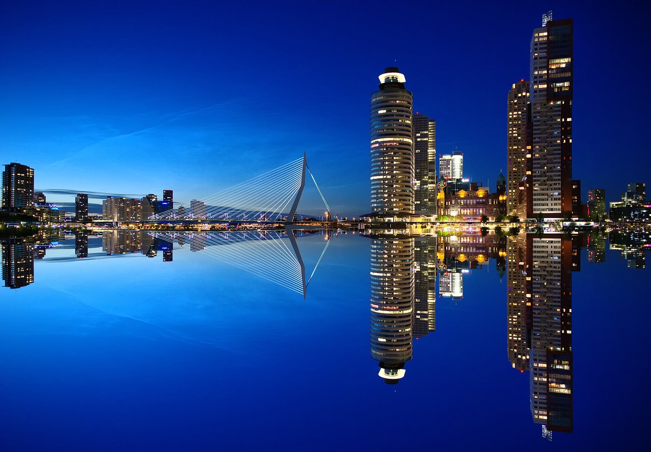 rotterdam skyline architecture free photo