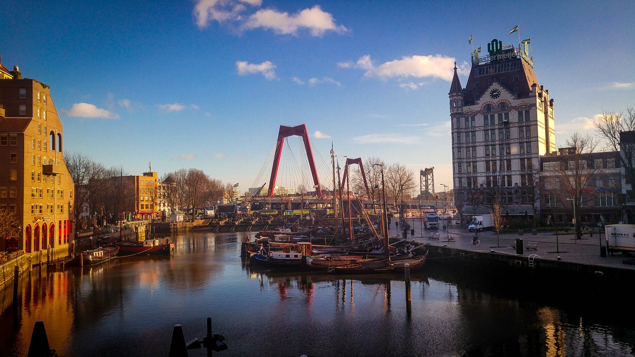 rotterdam netherlands bridge free photo