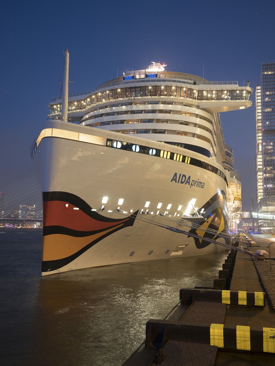 rotterdam holland cruise ship free photo