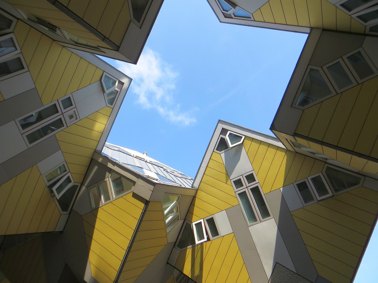 rotterdam cube houses free photo