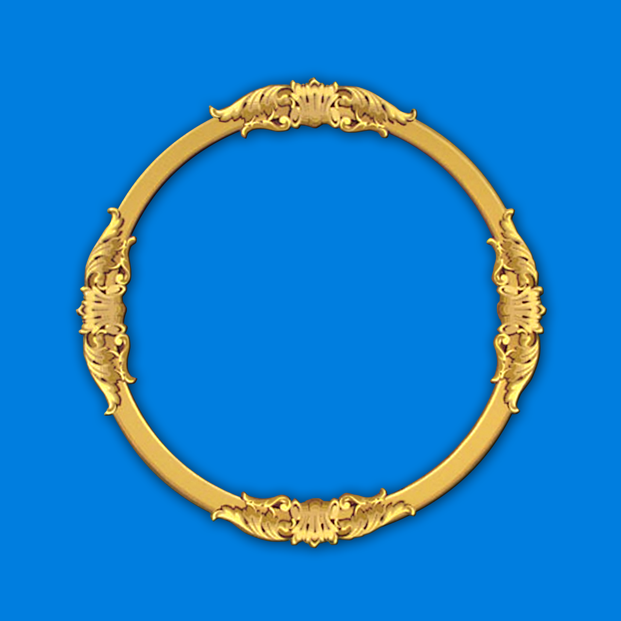 round frame tracery gold free photo