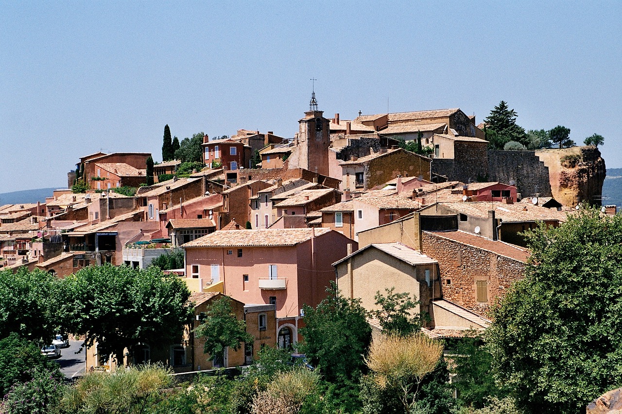 roussillon france city view free photo
