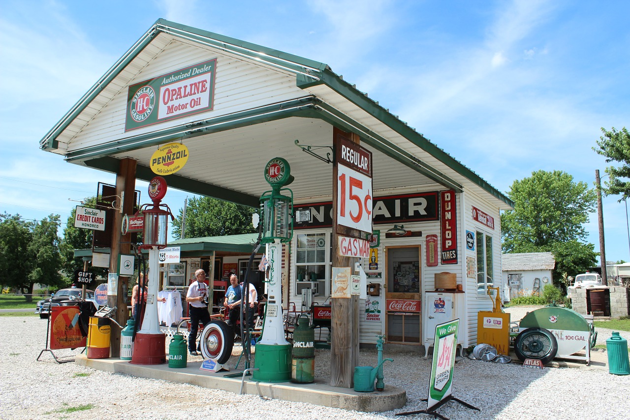 route 66 usa gas station free photo