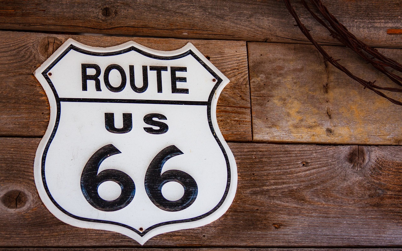 route 66  sign  classic free photo