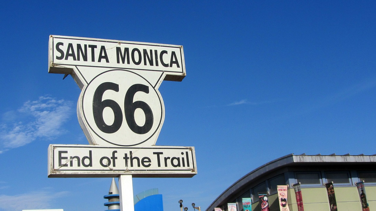 route 66 santa monica united states free photo