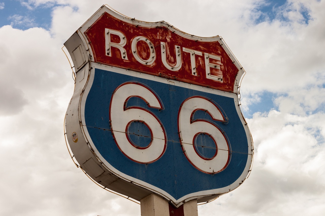 route 66 sign highway free photo