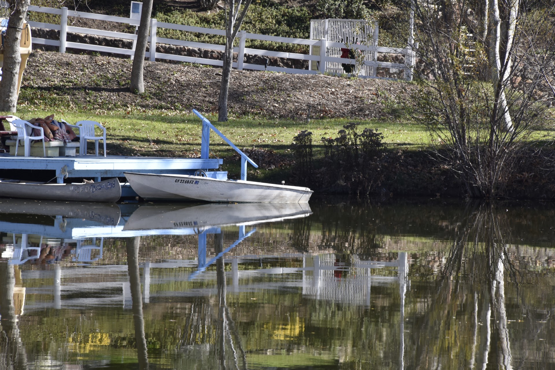 reflection boat water free photo