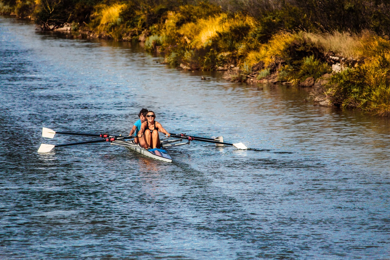 rowing rowing boat channel free photo