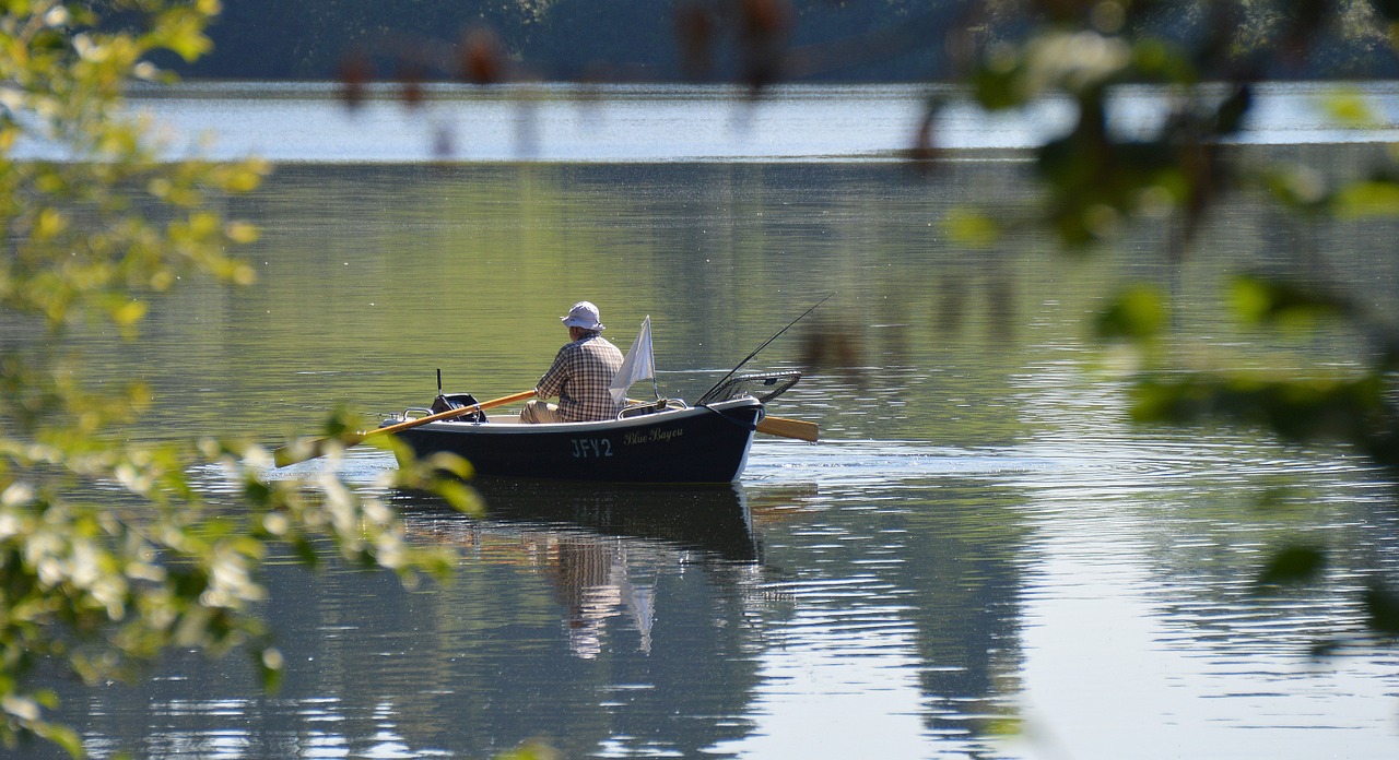 rottachsee rowing boat fish free photo
