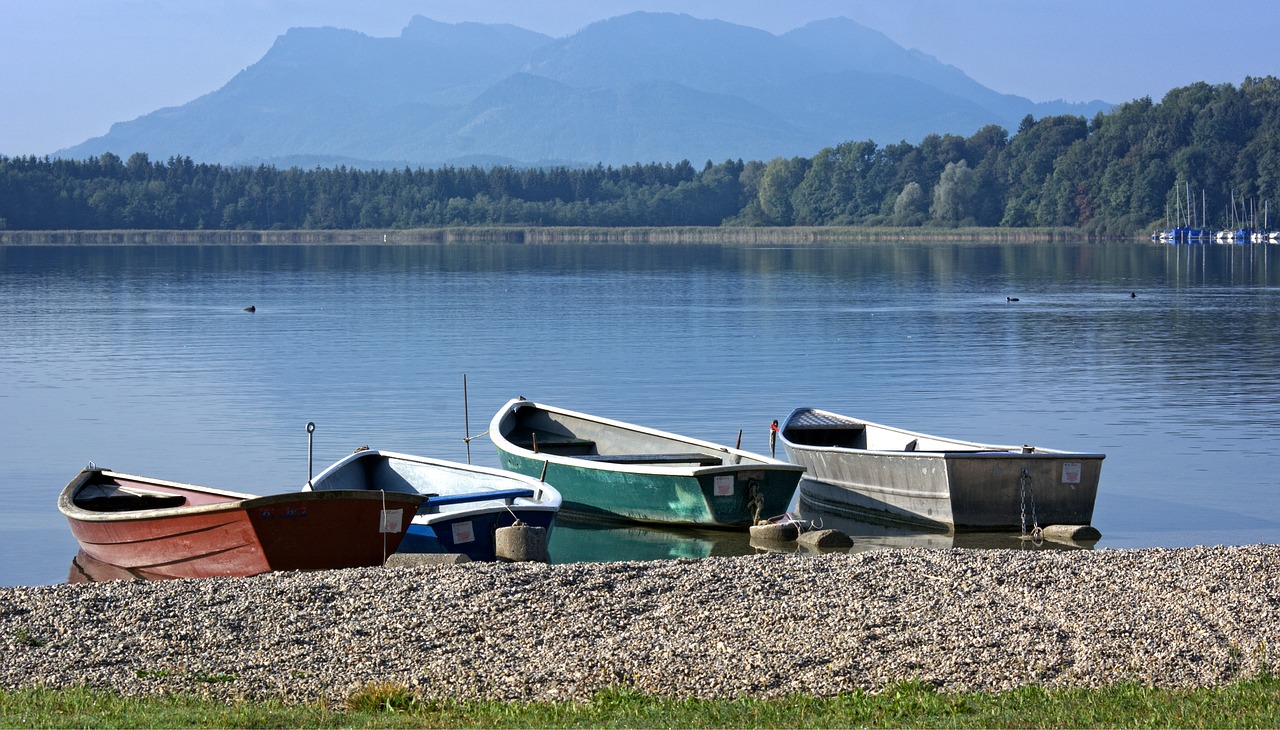 rowing boat boot landscape free photo