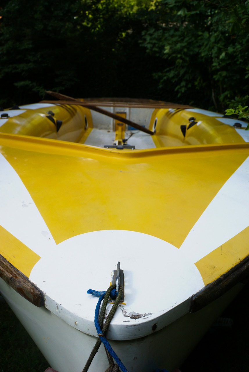 rowing boat boat yellow free photo