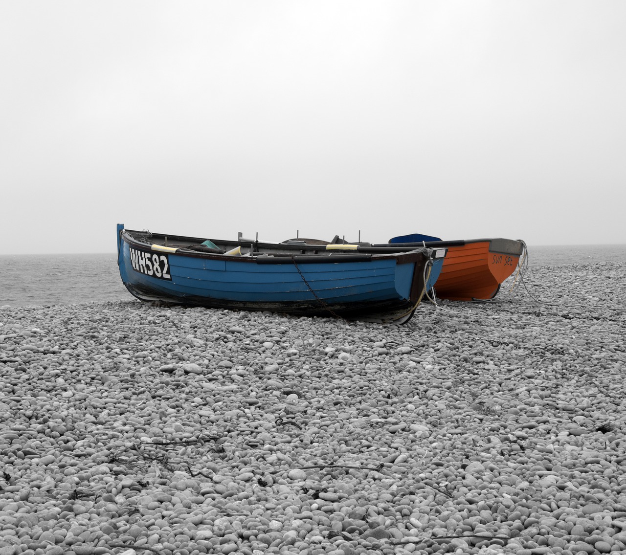 rowing boats chesil beach boat free photo