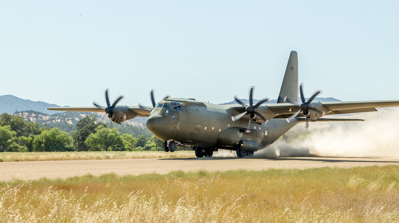 royal air force c-130 transport free photo
