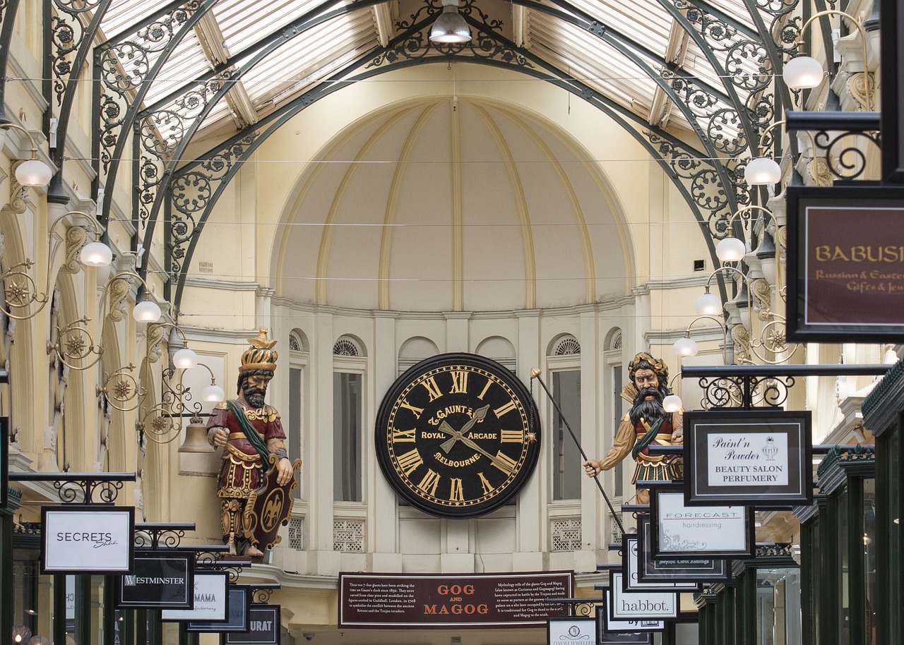 royal arcade clock clock face free photo