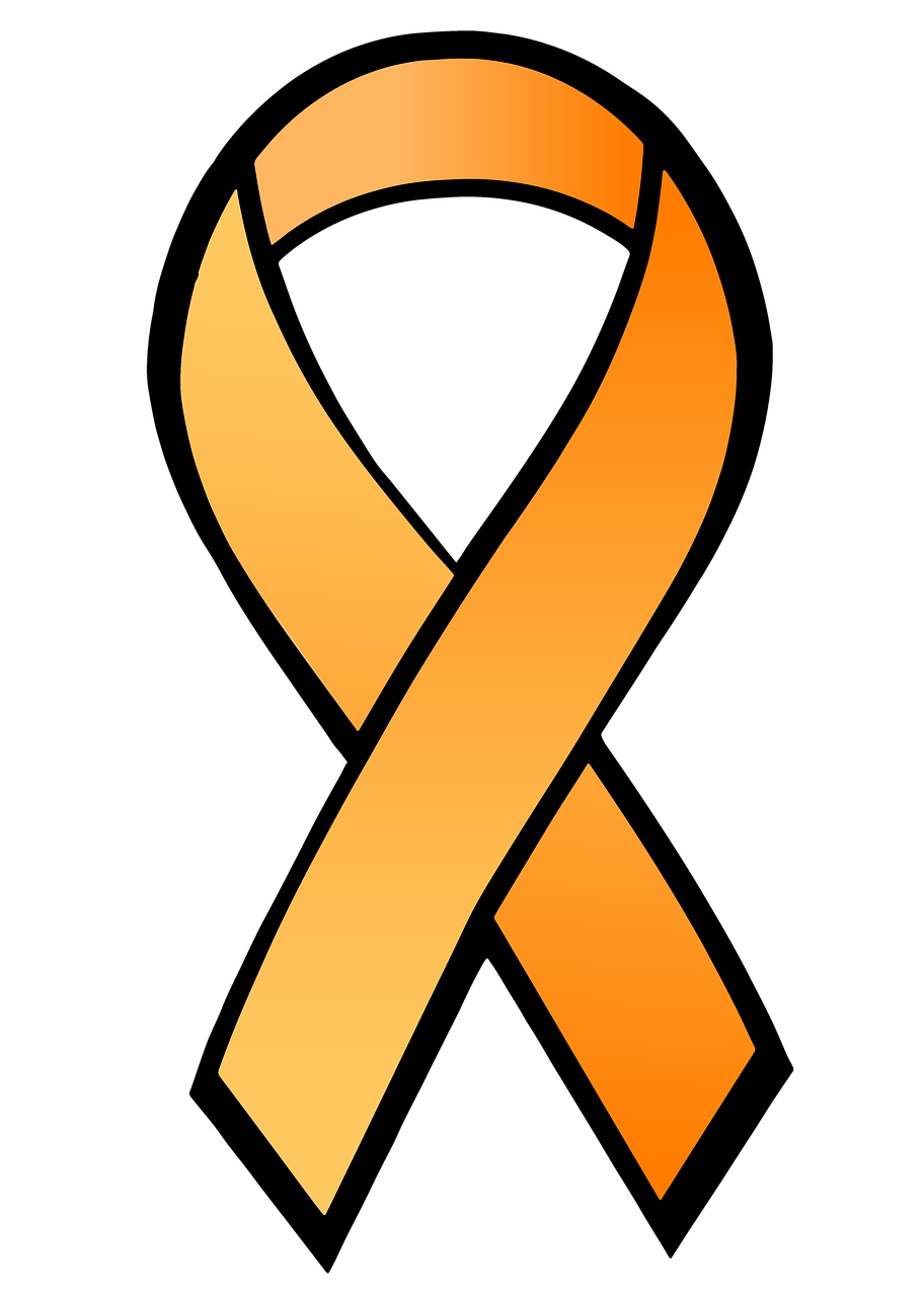 Ribbon,satin,orange ribbon,medical,hiv - free image from