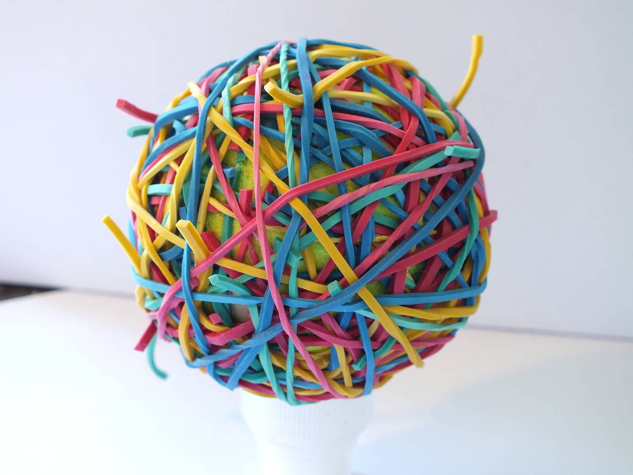 rubber bands colour ball free photo