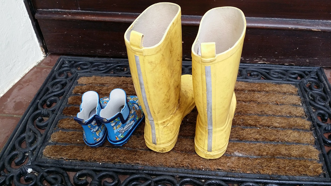 rubber boots children child free photo