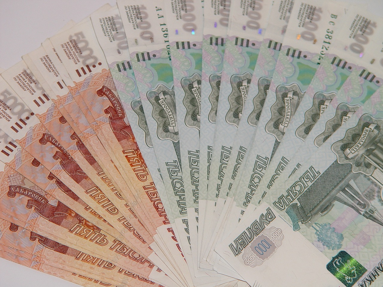 ruble thousand rubles five thousand rubles free photo