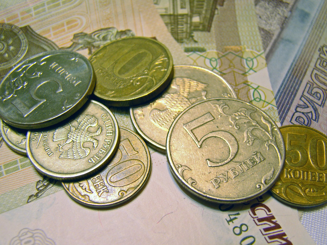 ruble russia coin free photo