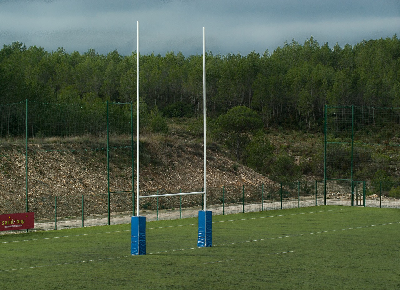 rugby rugby field poles free photo