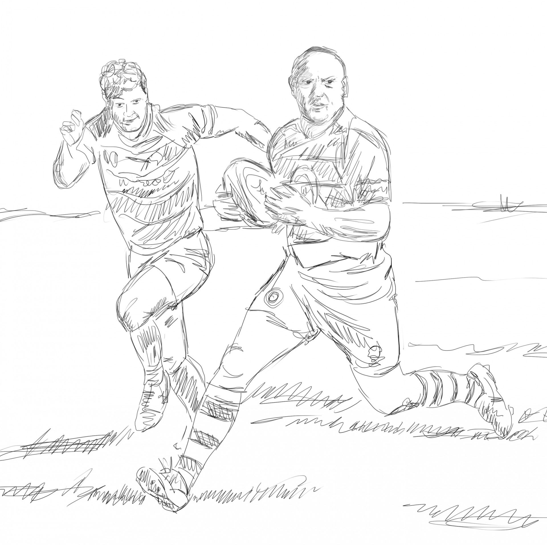 rugby sketch drawing free photo