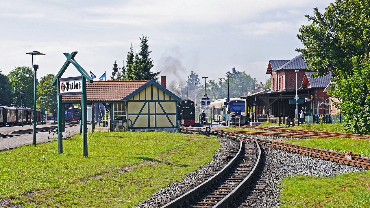 rügen station putbus narrow gauge free photo