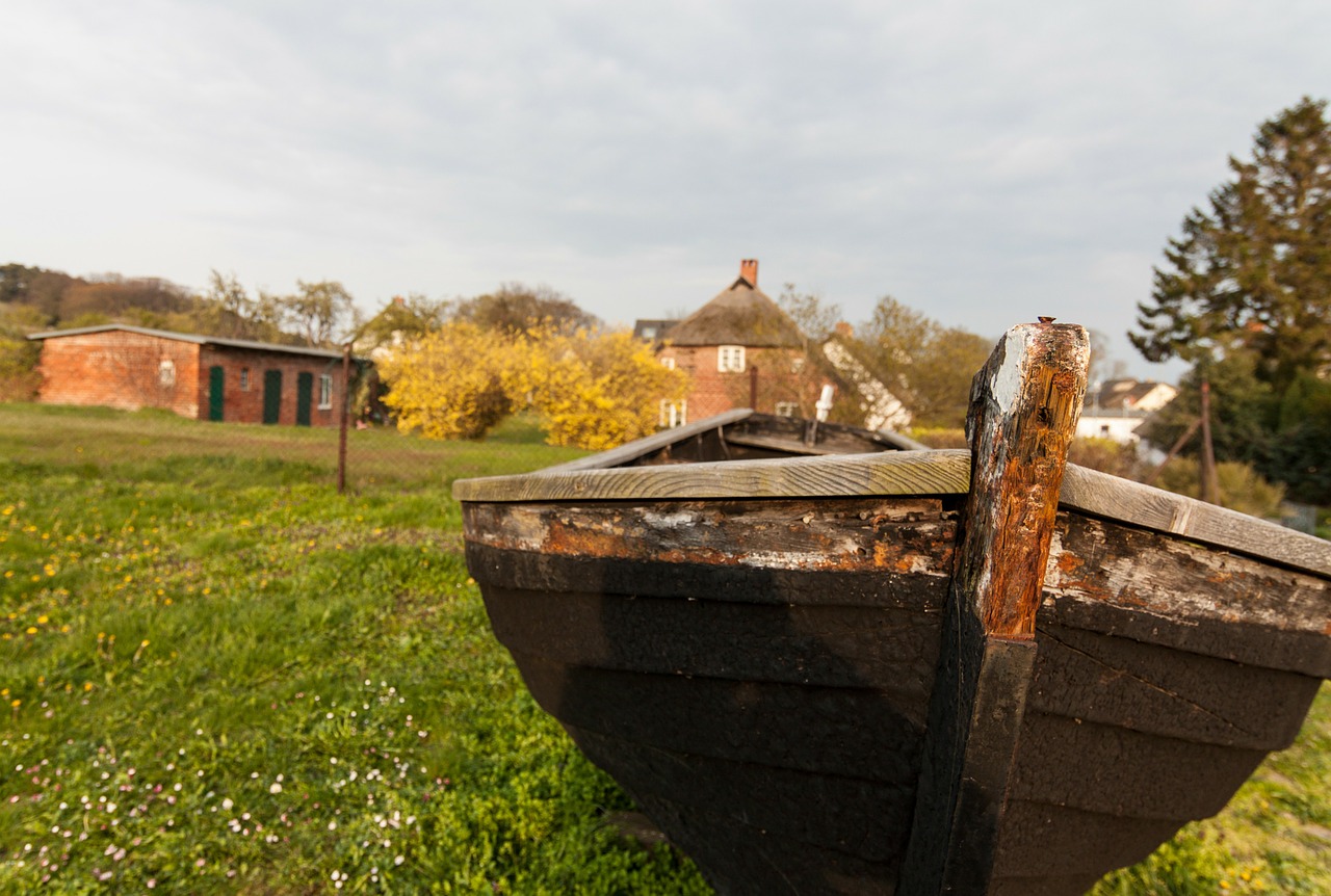 rügen fishing boat landscape free photo