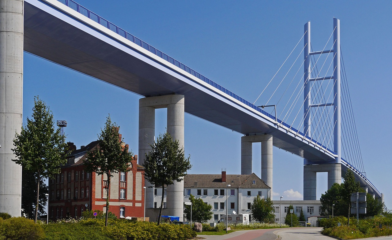 rügen bridge  overbuilt  ramp free photo