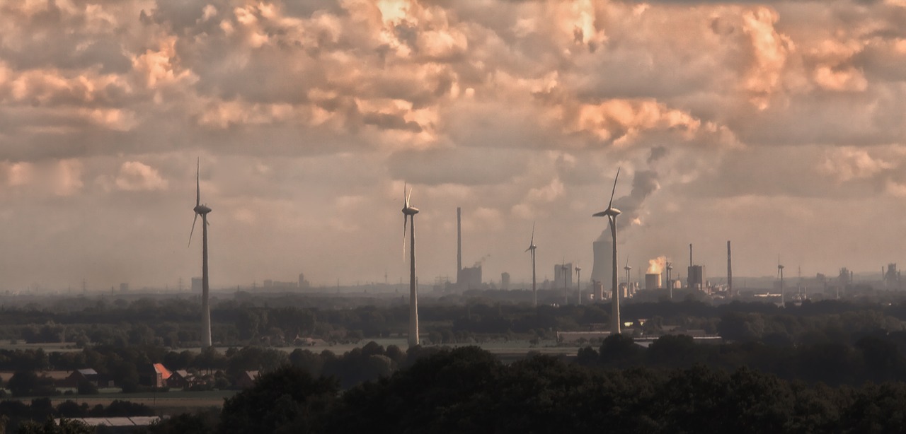 ruhr area air pollution chimney free photo