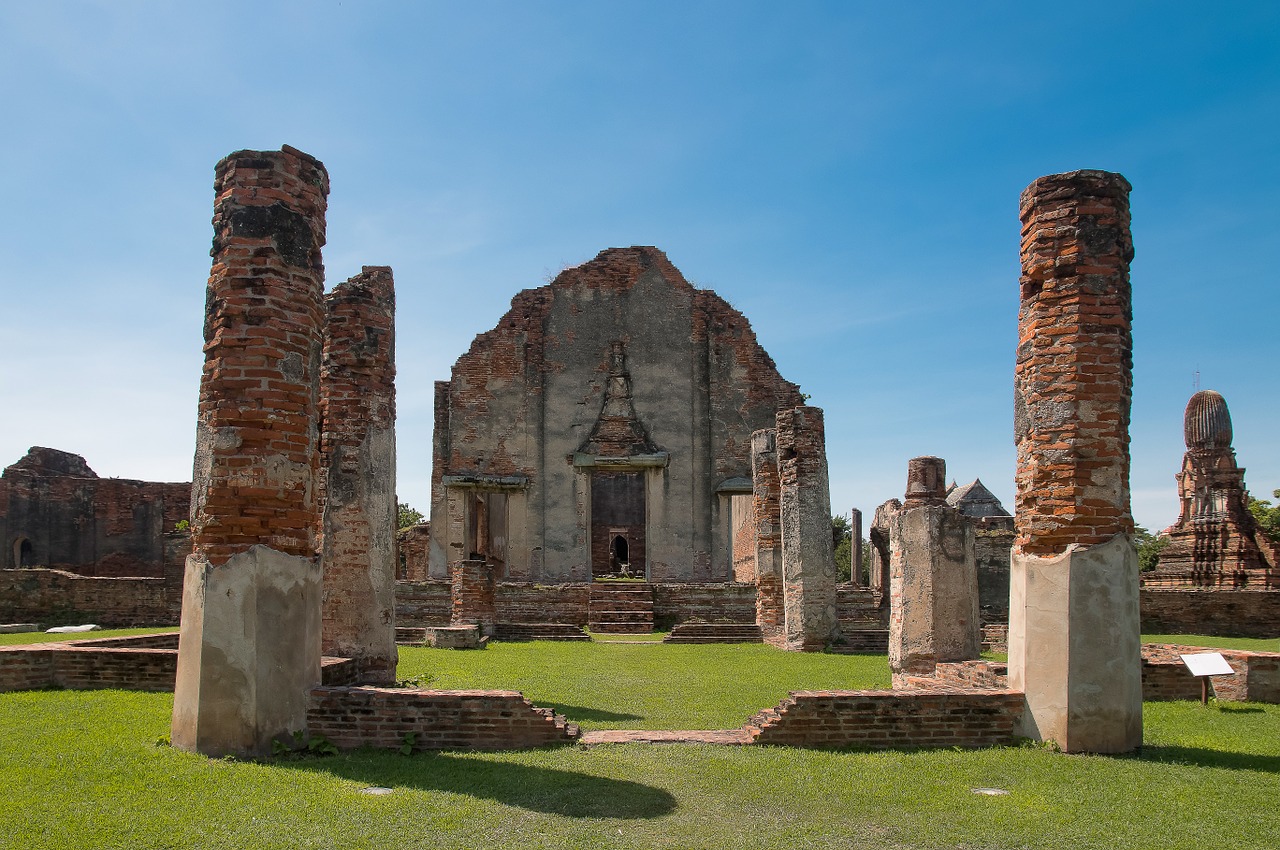 ruin old temple historical site free photo