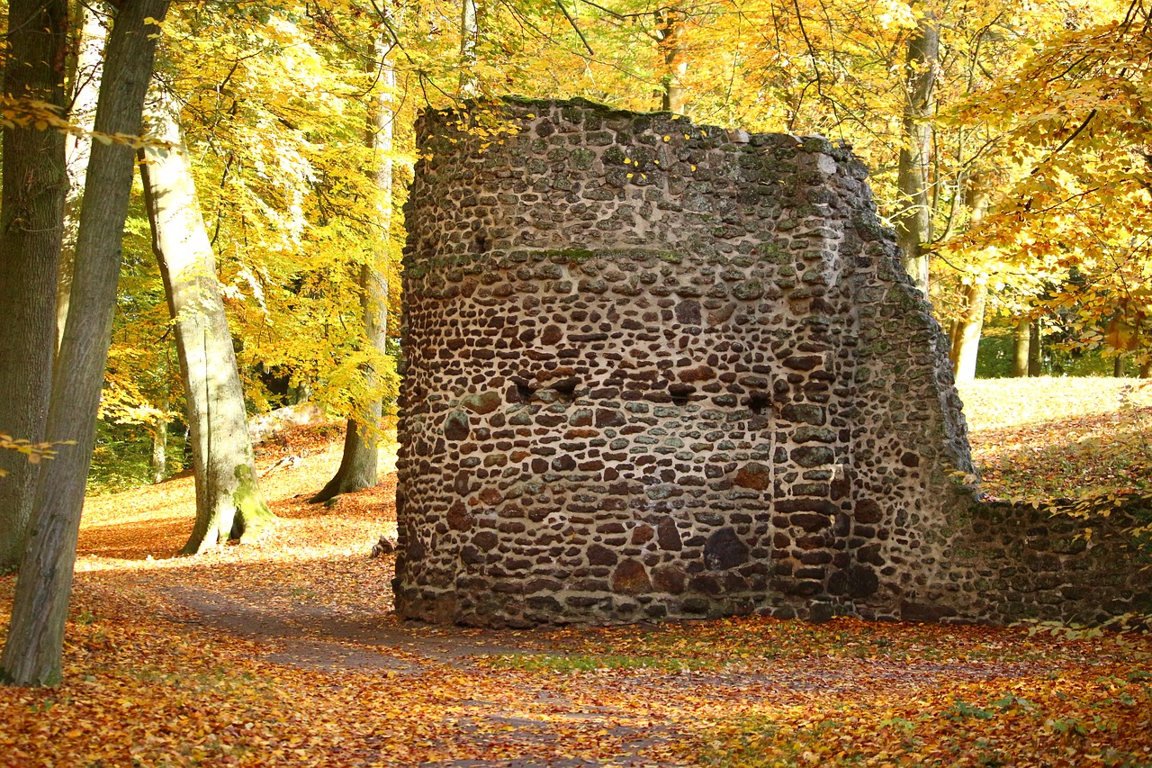 ruin masonry stone wall free photo