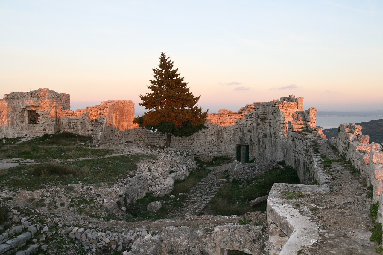 ruin croatia attraction free photo