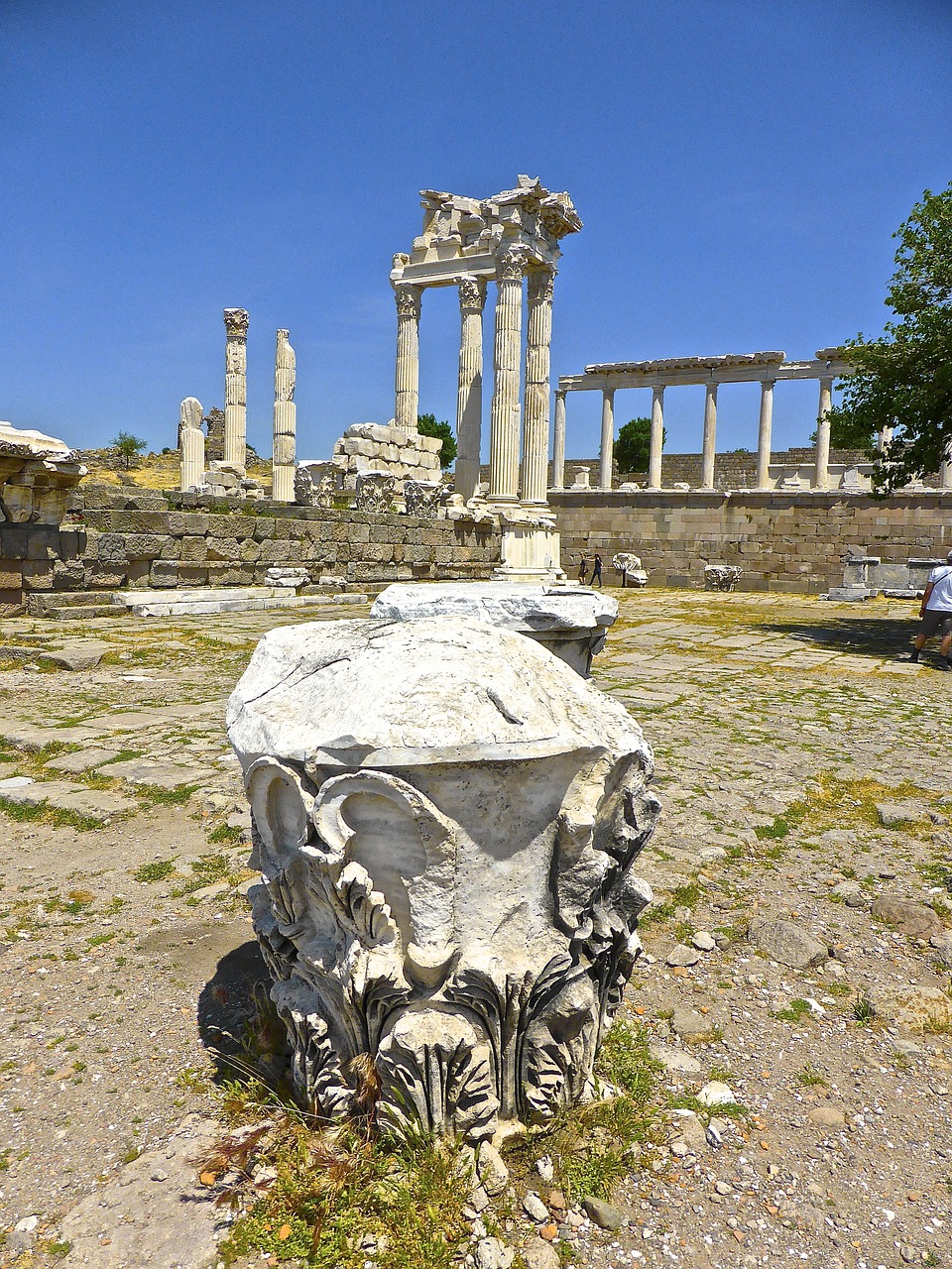 ruin stone pergamon free photo