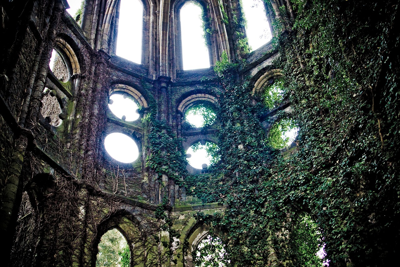 ruin cathedral monk free photo