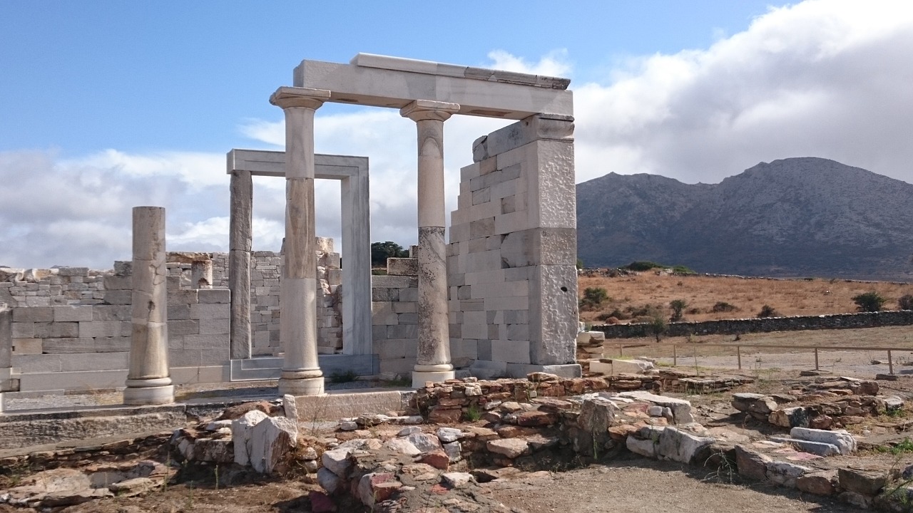 ruin marble greece free photo