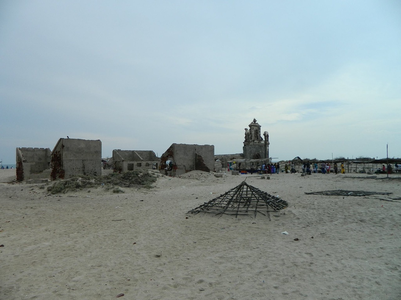 ruined city dhanushkodi cyclone free photo