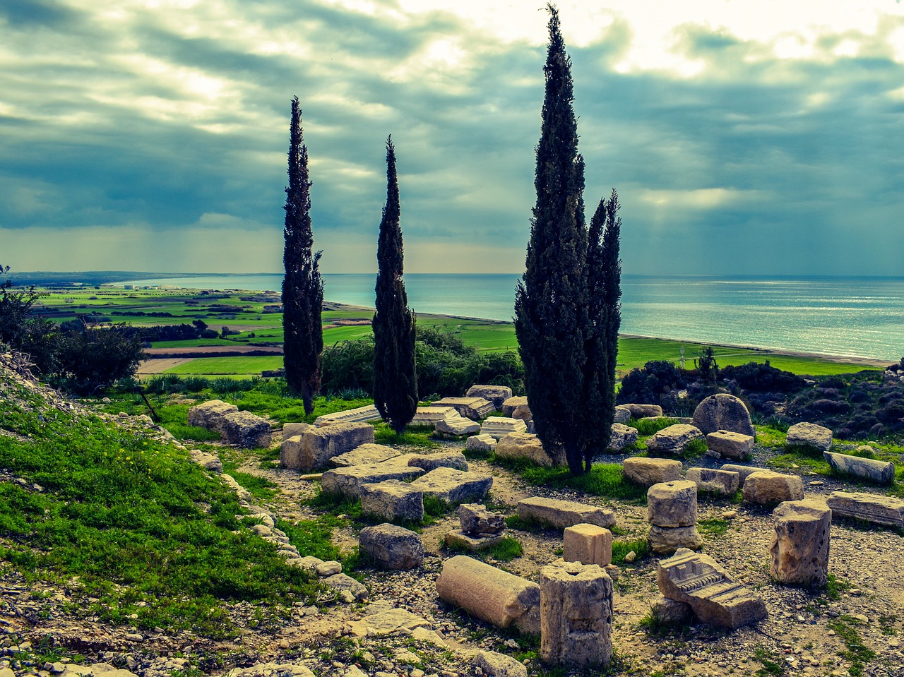 ruins cyprus kourion free photo