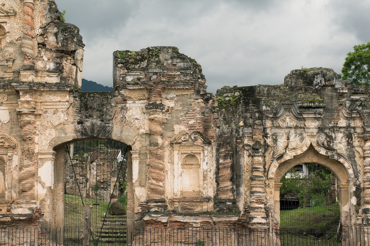 ruins guatemala antigua free photo