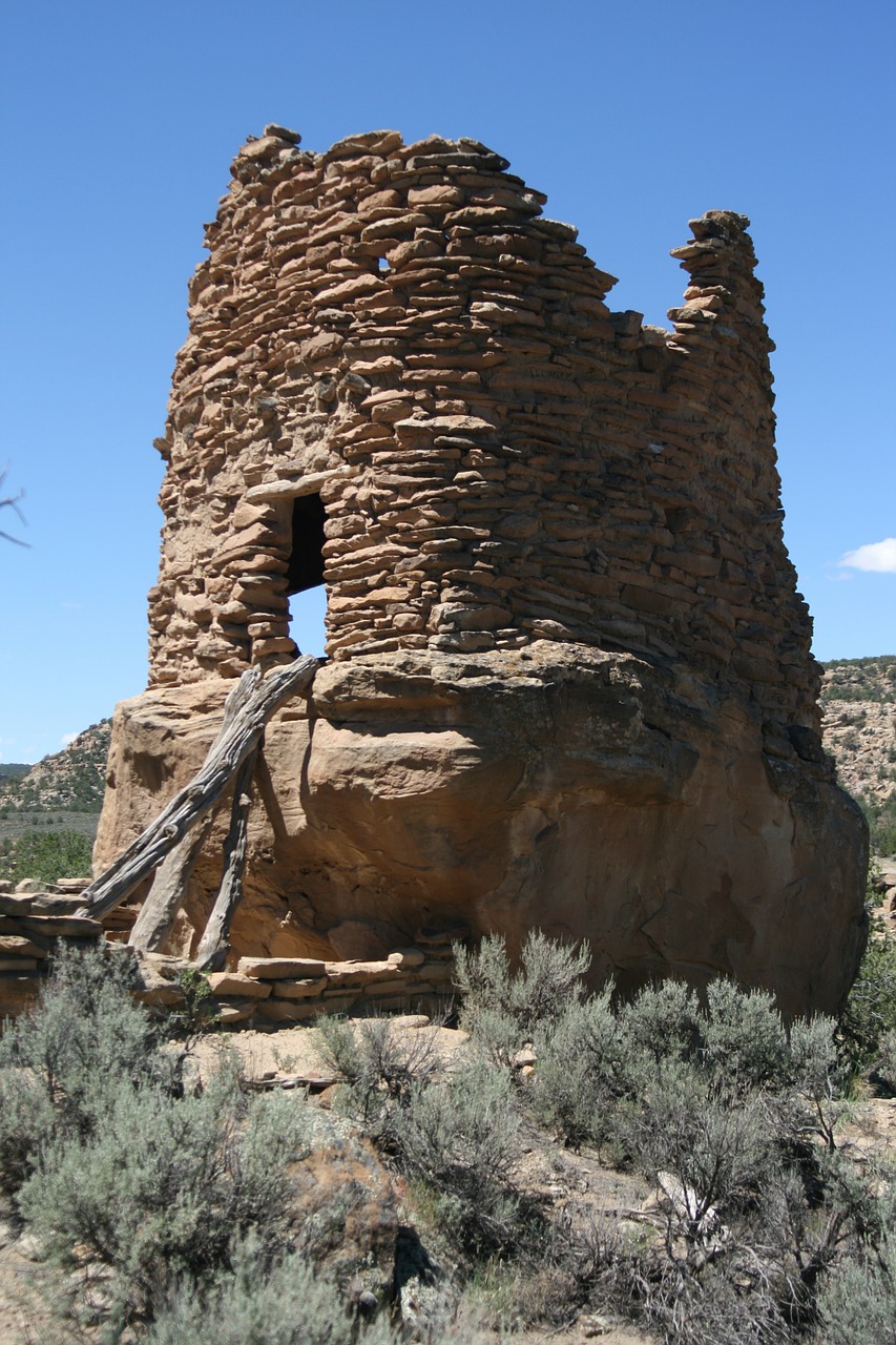 ruins truby tower new mexico free photo