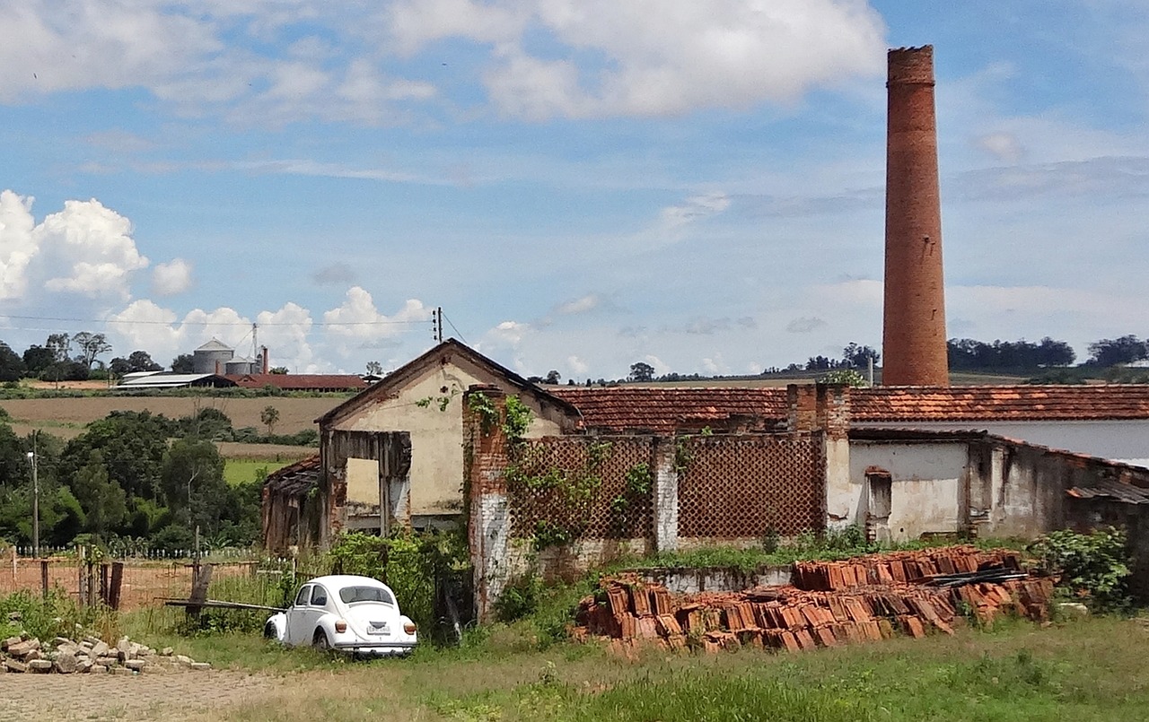 ruins ceramics power plant free photo