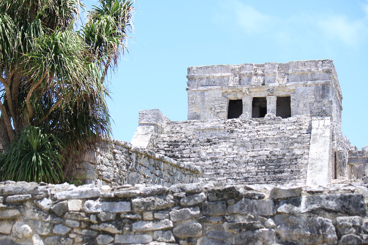 ruins tulum maya free photo