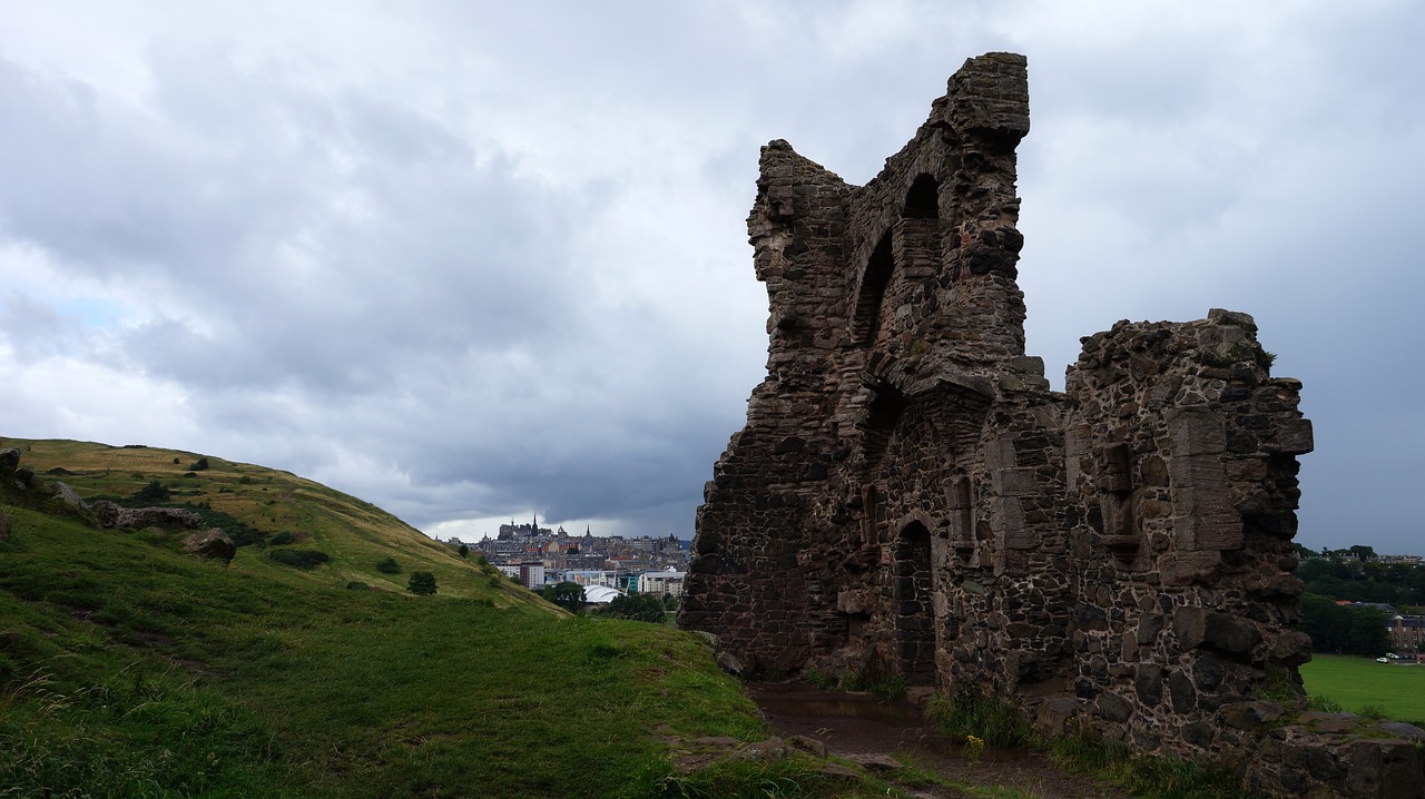 ruins edinburgh scotland free photo