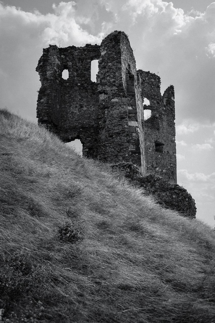 ruins  castle  blue free photo