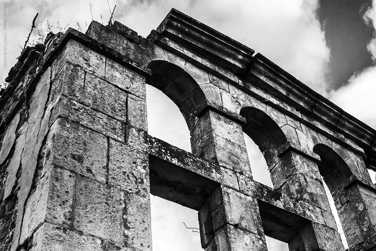 ruins antique black and white free photo