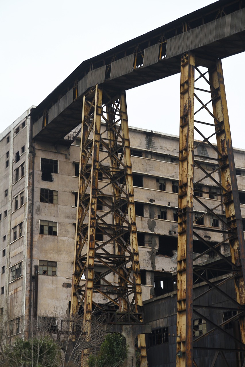 ruins factory building free photo